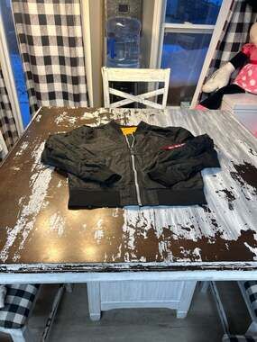 Alpha Industries Women's MA-1 TT Reversible Bomber Flight Jacket Black